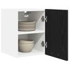 vidaXL Hanging Cabinet 2 pcs Black Oak and White 30 x 31 x 40 cm