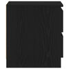 vidaXL Bedside Cabinet with Drawer 2 pcs Black Oak 50 x 40 x 43.5 cm