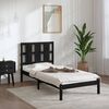 vidaXL Bed Frame without Mattress Black 75x190 cm Small Single Solid Wood