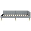 vidaXL Corner Bed Frame with Headboard Light Grey 80 x 200 cm Fabric