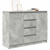 vidaXL Sideboard with Drawers Concrete Grey 100.5x35x76 cm Engineered Wood