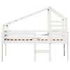 vidaXL High Sleeper Bed without Mattress White 90x190 cm Single Solid Wood Pine