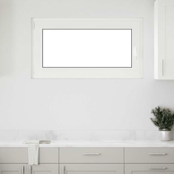 vidaXL Basement Window "RISOR" 110x70 cm Tilt&Turn DIN Left White