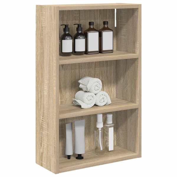 vidaXL Bathroom Wall Cabinet with Shelf Sonoma Oak 40 x 16 x 62.5 cm