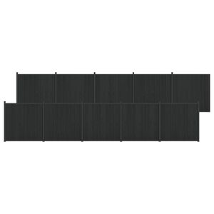 vidaXL Fence Panel 10 pcs WPC and Aluminium Black