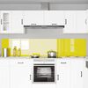 vidaXL Kitchen Backsplash 2 pcs Yellow 120 x 50 cm Tempered Glass
