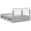 vidaXL Bed Frame Grey Sonoma 140 x 200 cm Solid Pine Wood