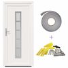 vidaXL Front Door White PVC