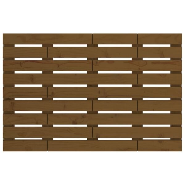 vidaXL Wall Headboard Honey Brown 106x3x63 cm Solid Wood Pine