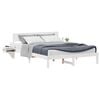 vidaXL Bed Frame with Headboard White 150 x 200 cm Solid Pine Wood