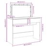 vidaXL Dressing Table with LED Brown Oak 100x40x120 cm