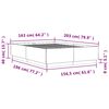 vidaXL Bed Frame with LED without Mattress Concrete Grey 160x200 cm