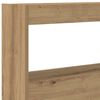 vidaXL Headboard Cabinet with LED Artisan Oak 180x17x102 cm