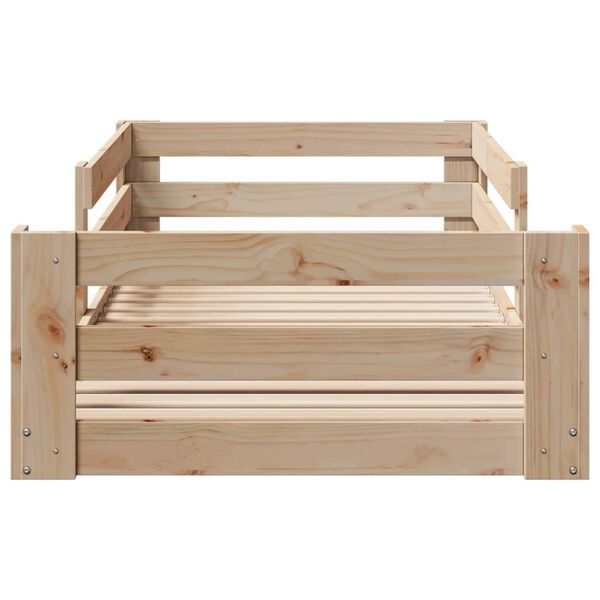 vidaXL Bed Frame without Mattress 75x190 cm Small Single Solid Wood Pine