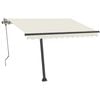 vidaXL Freestanding Manual Retractable Awning 350x250 cm Cream