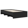 vidaXL Bed Frame without Mattress Black 75x190 cm Small Single Engineered Wood