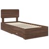 vidaXL Bed Frame with Headboard Brown Oak 100 x 200 cm Engineered Wood