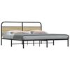 vidaXL Metal Bed Frame without Mattress Sonoma Oak 193x203 cm