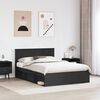 vidaXL Bed Frame with Headboard Black 140 x 200 cm Engineered wood
