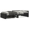 vidaXL Bed Frame without Mattress Black 75x190 cm Small Single Engineered Wood