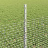 vidaXL Fence with Post Silver 0.5 x 10 m Steel