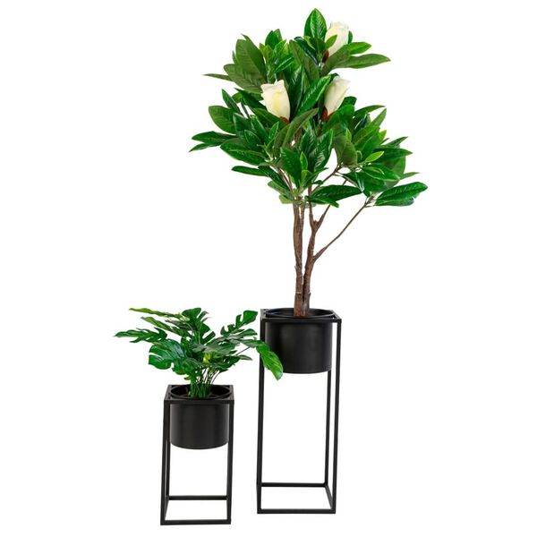 House Nordic 2 Piece Flower Pots Lena Black
