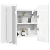 vidaXL LED Bathroom Mirror Cabinet High Gloss White 60x12x45 cm Acrylic
