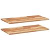 vidaXL Floating Shelves 2 pcs 60x40x2 cm Oil Finished Solid Wood Acacia