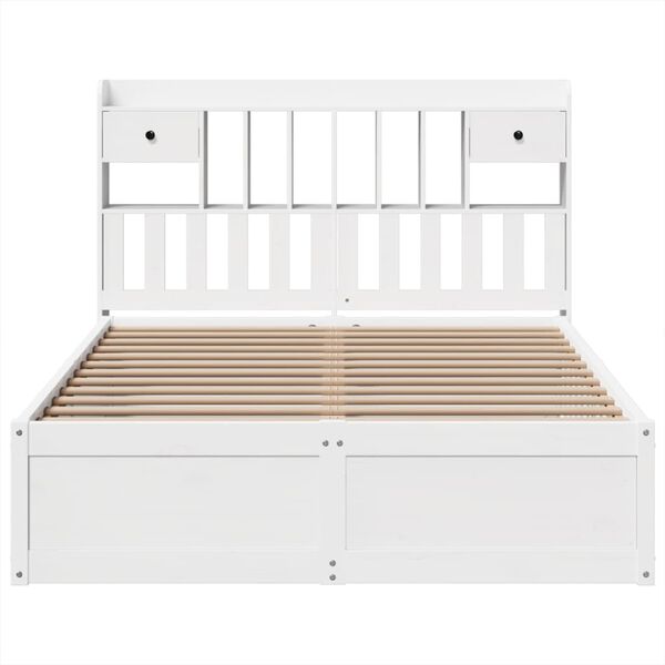 vidaXL Bed Frame without Mattress White 160x200 cm Solid Wood Pine