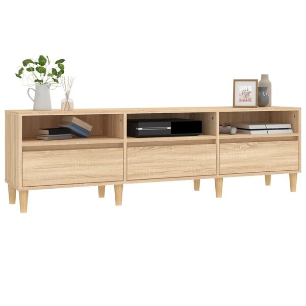 vidaXL TV Cabinet Sonoma Oak 150x30x44.5 cm Engineered Wood