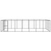 vidaXL Outdoor Dog Kennel Steel 33.88 m²