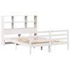 vidaXL Bookcase Bed without Mattress White 160x200 cm Solid Wood Pine