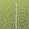 vidaXL Fence with Post Silver 1.6 x 10 m Steel