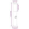 vidaXL Bollard Lights with Outlet 3pcs 50 cm Stainless Steel IP44