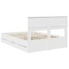 vidaXL Bed Frame with Drawer White 140 x 200 cm Engineer Wood