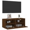 vidaXL TV Wall Cabinet Brown Oak 80x30x30 cm Engineered Wood