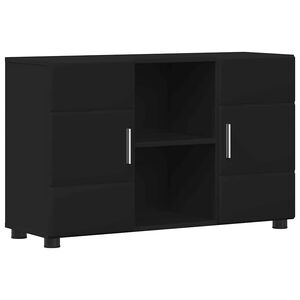 vidaXL Sideboard with Door Black 88.5 x 30.5 x 55.5 cm Engineered Wood