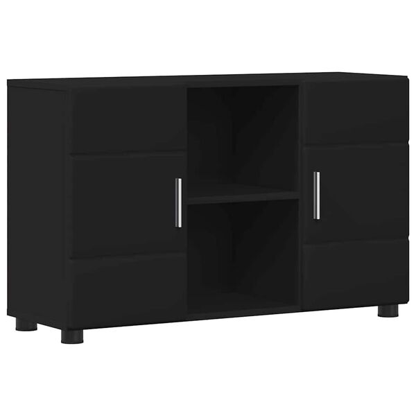vidaXL Sideboard FLORIN Black 88.5 x 30.5 x 55.5 cm Engineered Wood