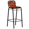 vidaXL Bar Set 3 Pieces Solid Reclaimed Wood and Genuine Goat Leather
