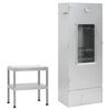 vidaXL BBQ Oven Smoker with Table Galvanised Steel
