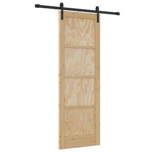 vidaXL Sliding Door Natural 73.5 x 211 cm Solid Pine Wood