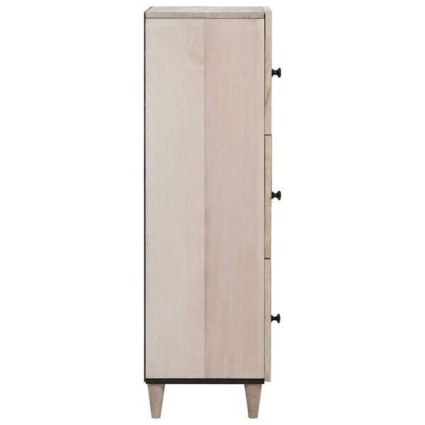 vidaXL Highboard with Shelf White 40 x 33 x 110 cm Solid mango wood