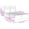 vidaXL Bed Frame Smoked Oak 140 x 190 cm Solid Pine Wood