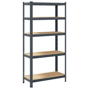 vidaXL 5-Layer Storage Shelf Anthracite Steel&Engineered Wood