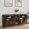 vidaXL Sideboard with LED Lights Smoked Oak 162x37x67 cm