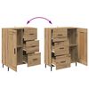 vidaXL Highboard 2 pcs Artisan Oak Engineered Wood and Glass