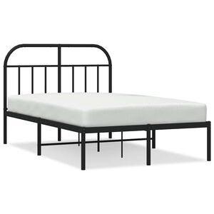 vidaXL Bed Frame | Black | Powder-Coated Steel | 120 x 200 cm | Durable