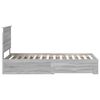 vidaXL Bed Frame Grey Sonoma and Silver 75 x 190 cm Engineered Wood