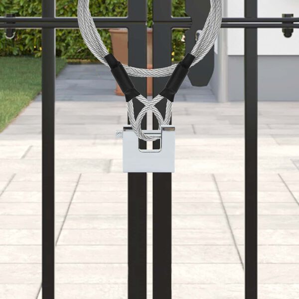 vidaXL Padlock 2 pcs Silver 5 x 1.9 x 4.5 cm Iron