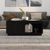 vidaXL Coffee Table Black 100x101x40.5 cm Solid Wood Pine